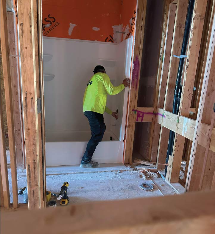 plumbing-remodel sacramento plumbers doing new construction plumbing in a new house